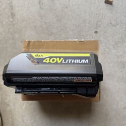 40v Ryobi Batter 4ah (New)