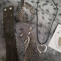 Jewelry Lot Edgy Moto Real Leather 
