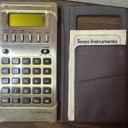 Texas Instruments DataChron TI-1790 Calculator & Clock, SN 54322, Case & Manual