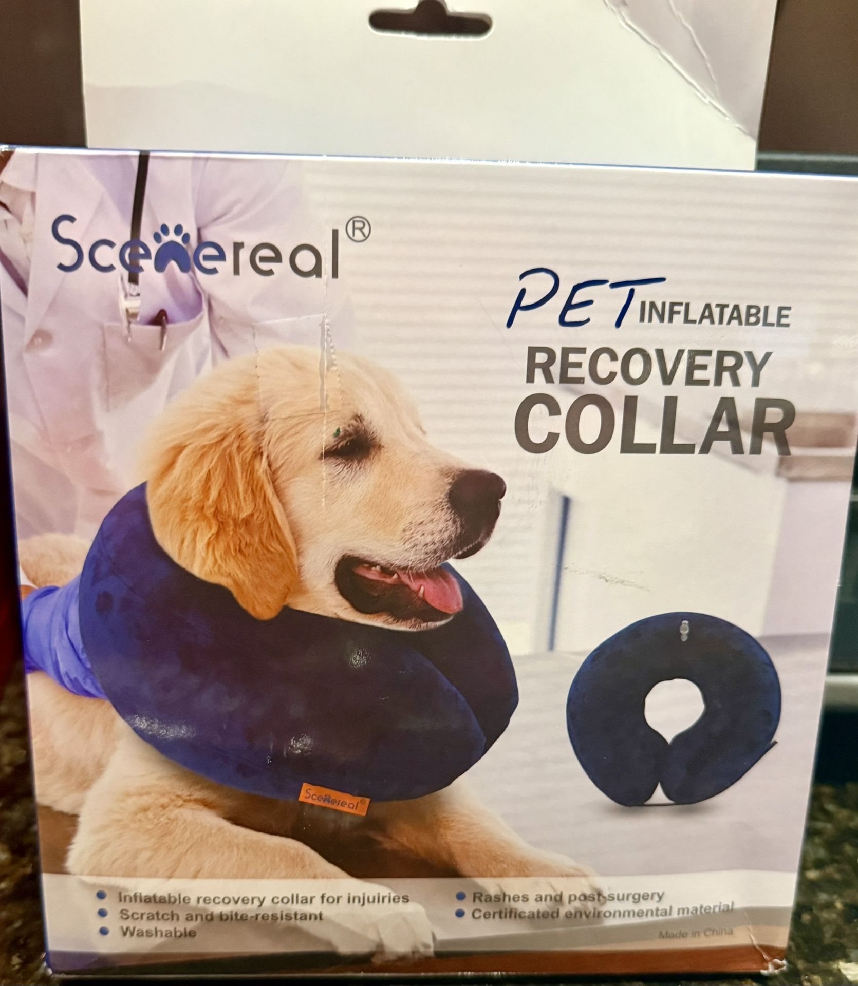 NEW In Box! Inflatable Dog Recovery Collar, L