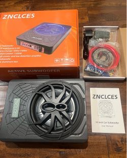 1200w 10" Slim Under Seat Powered Active Car Subwoofer Introducing the ultimate solution for deep, resonant bass without sacrificing valuable cargo sp