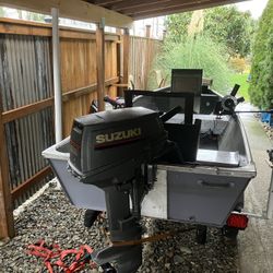 12ft Aluminum Boat With trailer 