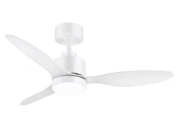 42 in. Indoor White Ceiling Fan with Integrated LED Light