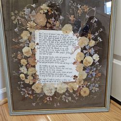 Picture Whis Real Dry Flowers 23×20"