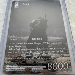 Final Fantasy Tears Of The Planet Zack Full Art Foil