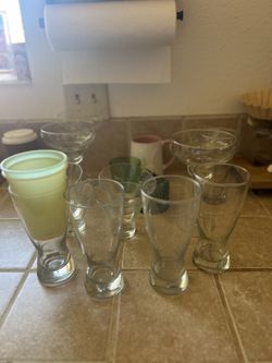 Assorted Glasses And Containers