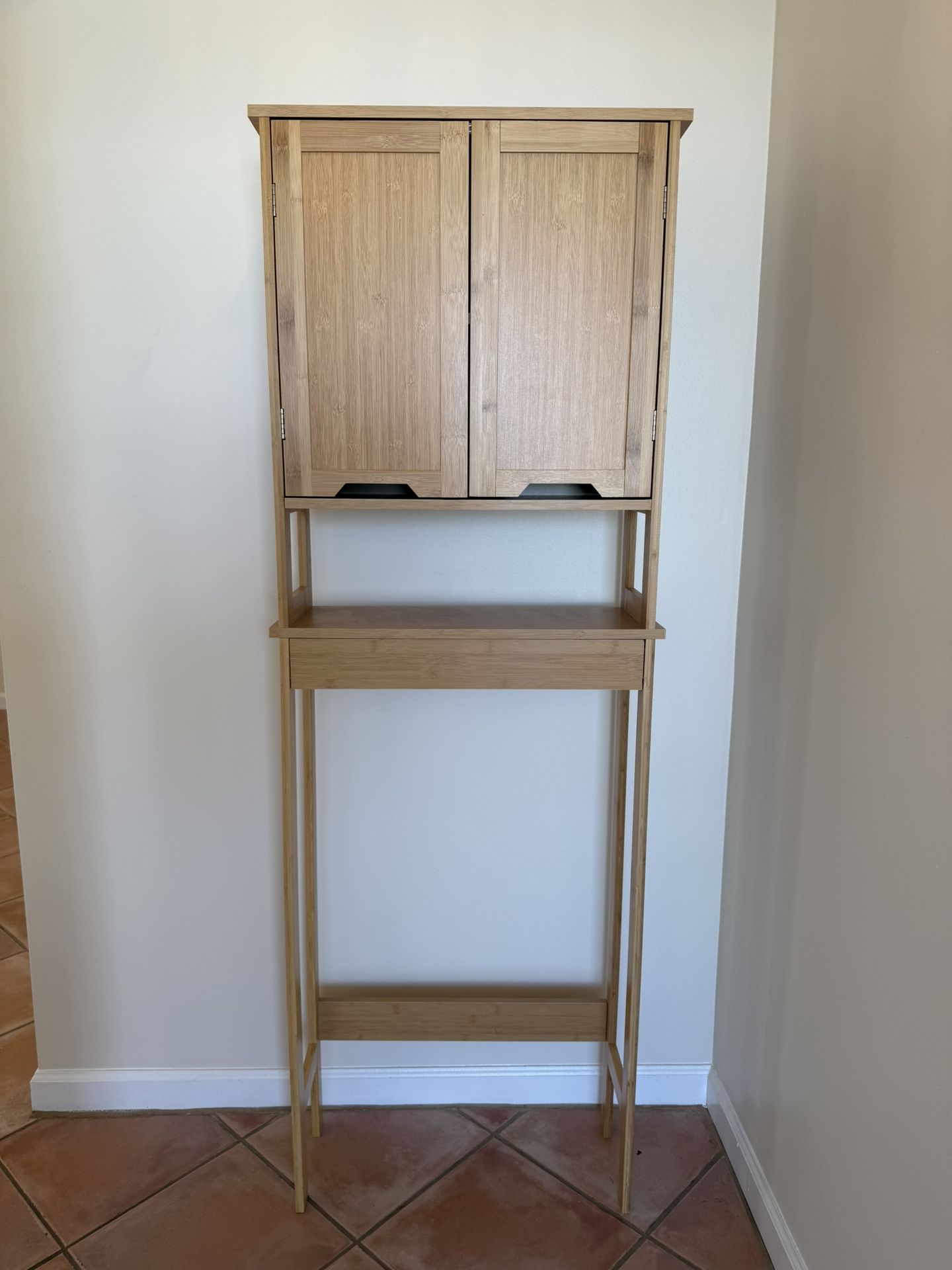 Over The Toilet Bamboo Cabinet