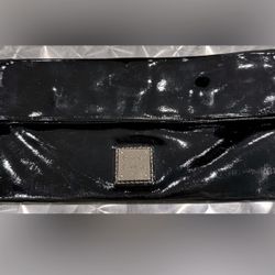 Authentic  Dooney & Bourke Black Patent Leather Foldover Clutch