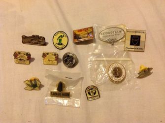 Vintage different winery pins