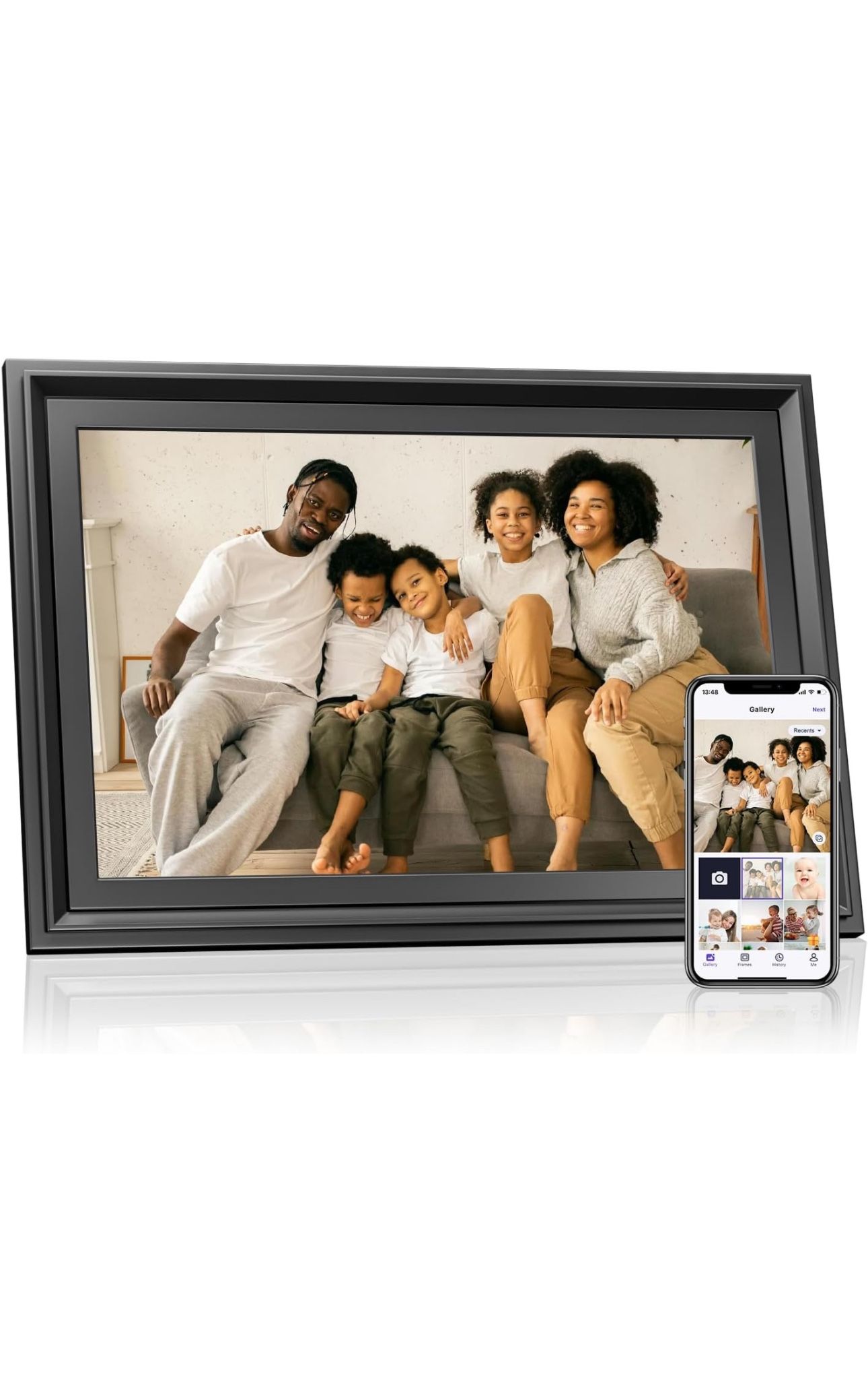 10.1 inch Digital Picture Frame WiFi Digital Photo Frame with 1280x800 IPS LCD Touch Screen, Auto-Rotate, Slideshow, to Share Photos or Videos Instant