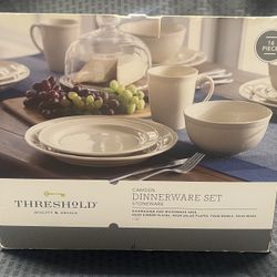 NEW - Threshold 16 Piece Camden Dinnerware Set Stoneware  