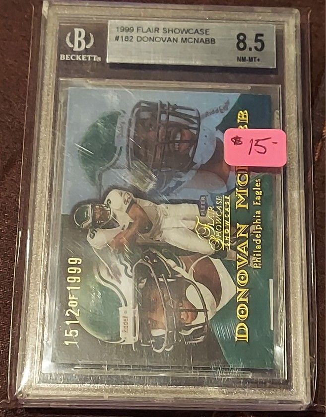 1999 FLAIR SHOWCASE DONOVAN MCNABB BECKETT 8.5