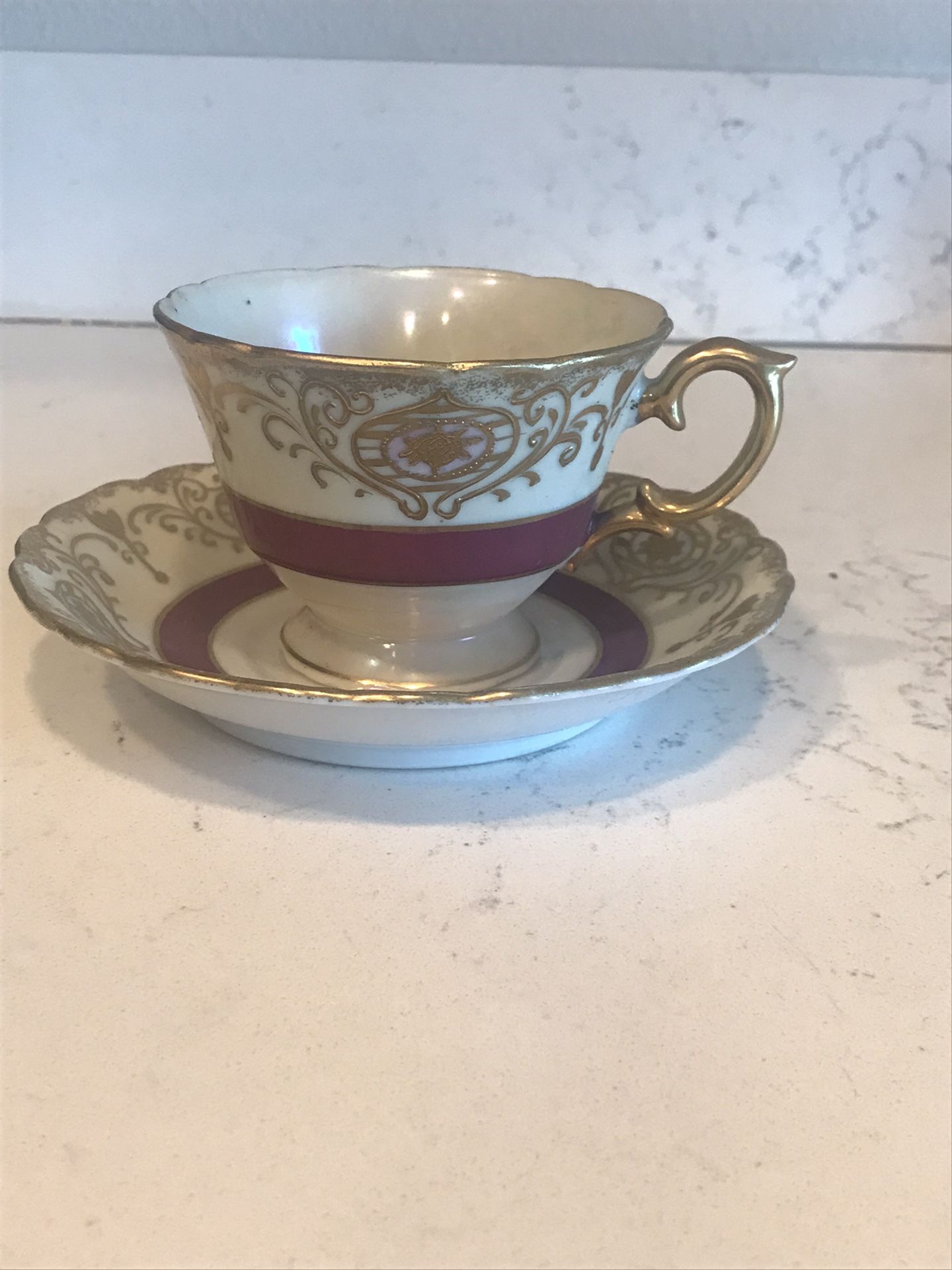 Vintage CHIYODA HIN Bone China Teacup And Saucer