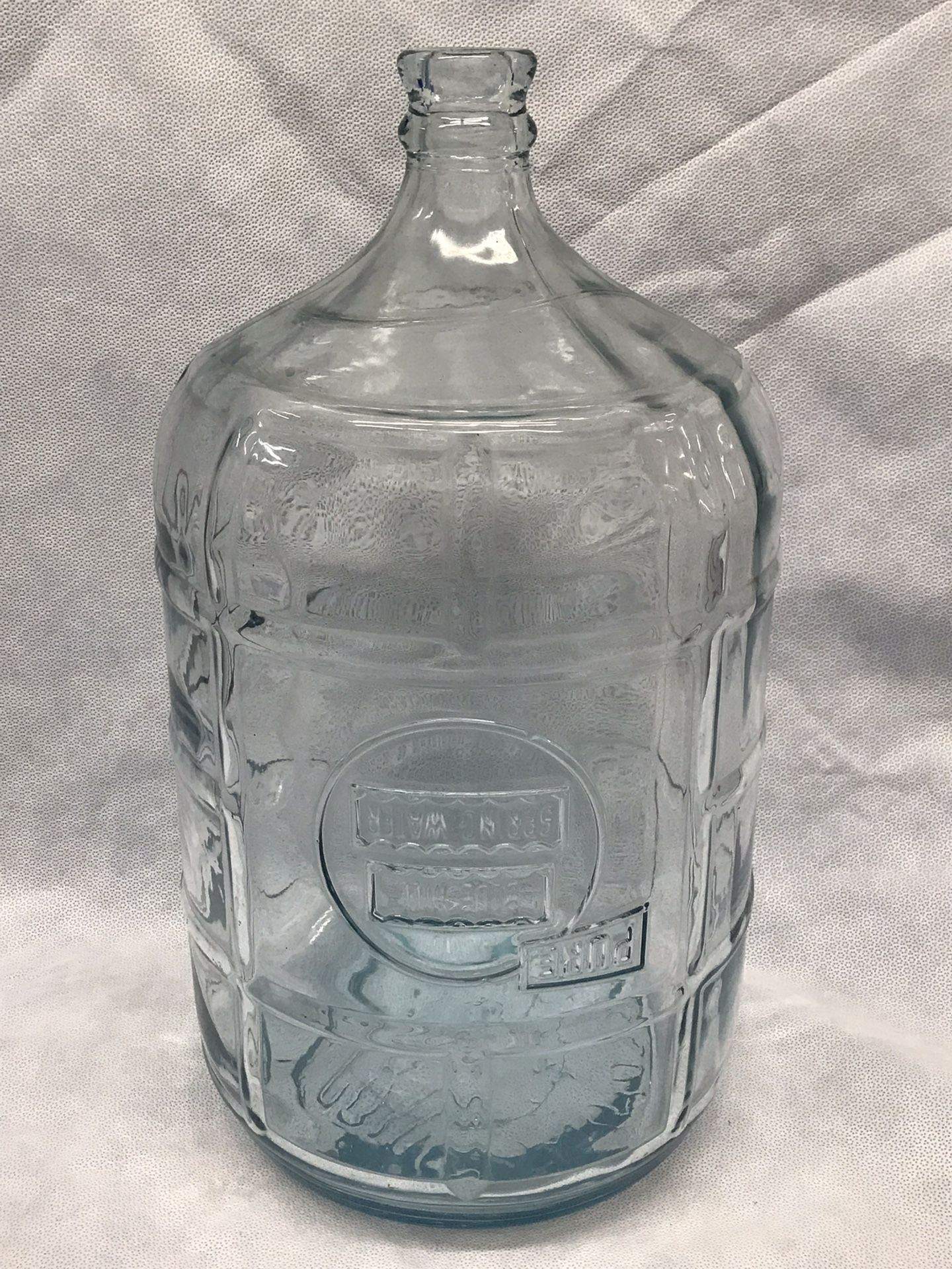 Vintage CRISA 5 Gallon Glass Bottle “Pure Blue Hill Spring Water” Made In Mexico