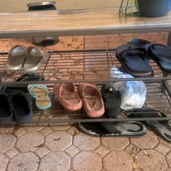 Simple outdoor Houseware Wood Top Shoe Storage Bench for Entryway