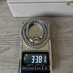 Ice Chain 925 Sterling Silver 19 Inches