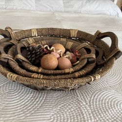 3 Wicker Baskets 