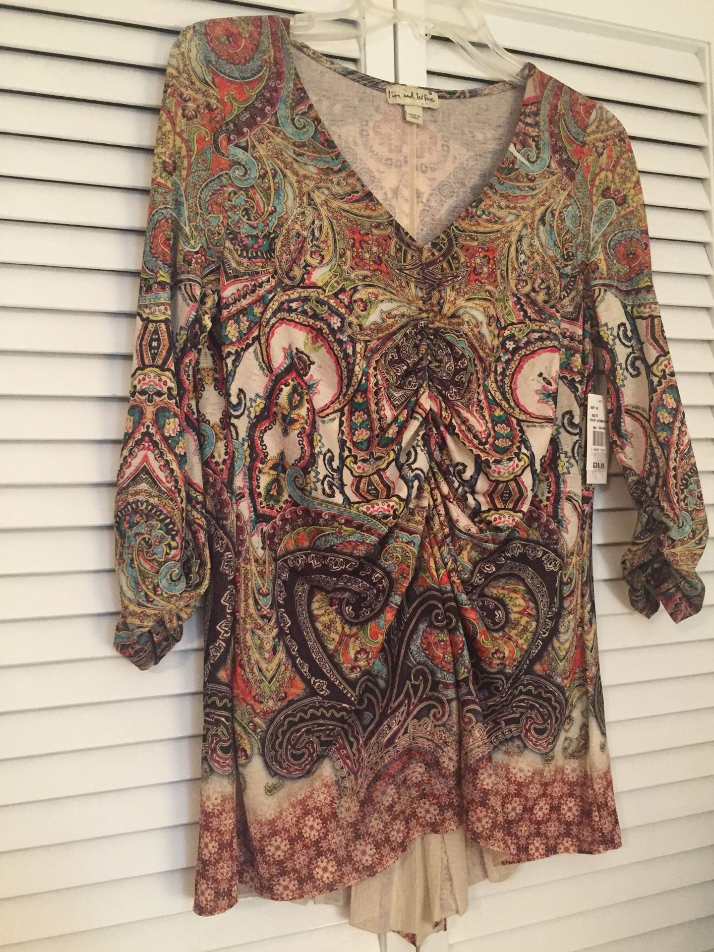 NWT Live And Let Live Blouse Size S