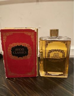 Vintage AVON Fragrance First Edition After Shave Men LEATHER 6oz Novelty Book
