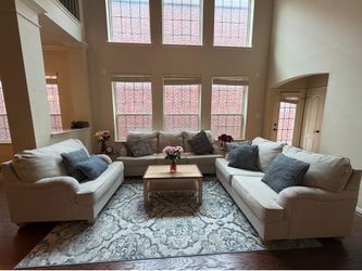 Ashley Furniture Traemore Living Room Set – Sofa + Loveseat + Chair & a Half + FREE Side Tables