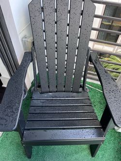 Outdoor Black Weatherproof Lawn Patio Chair