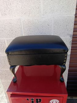 Vintage mini stool with storage goth