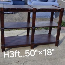 Solid Wood Table 2 Tier Rustic