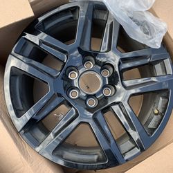 20 Inch BLACK OEM Chevy Silverado Rims With Tires