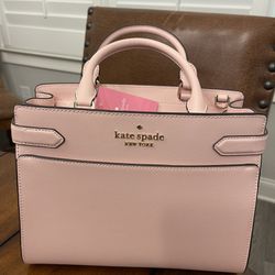 Brand new Kate spade bag. Bag is medium satchel in chalk pink. Comes from a smoke free home.