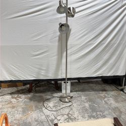 3 Light Tree Floor Lamp, Brushed Nickel