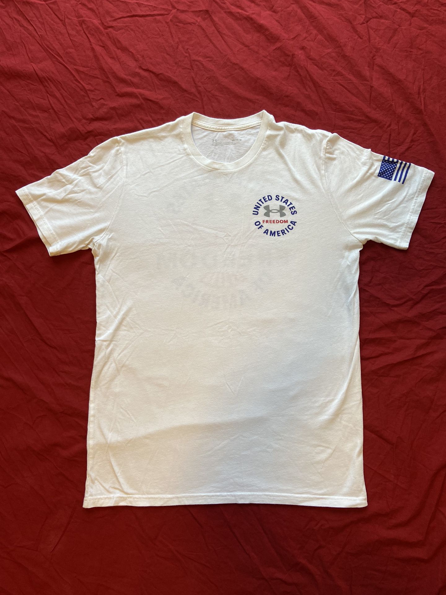 Men’s Under Armour Freedom T-Shirt Size Medium White