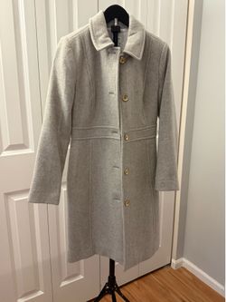 J.Crew women’s tailored wool-blend  topcoat/car coat - size 4 wears like size 6
