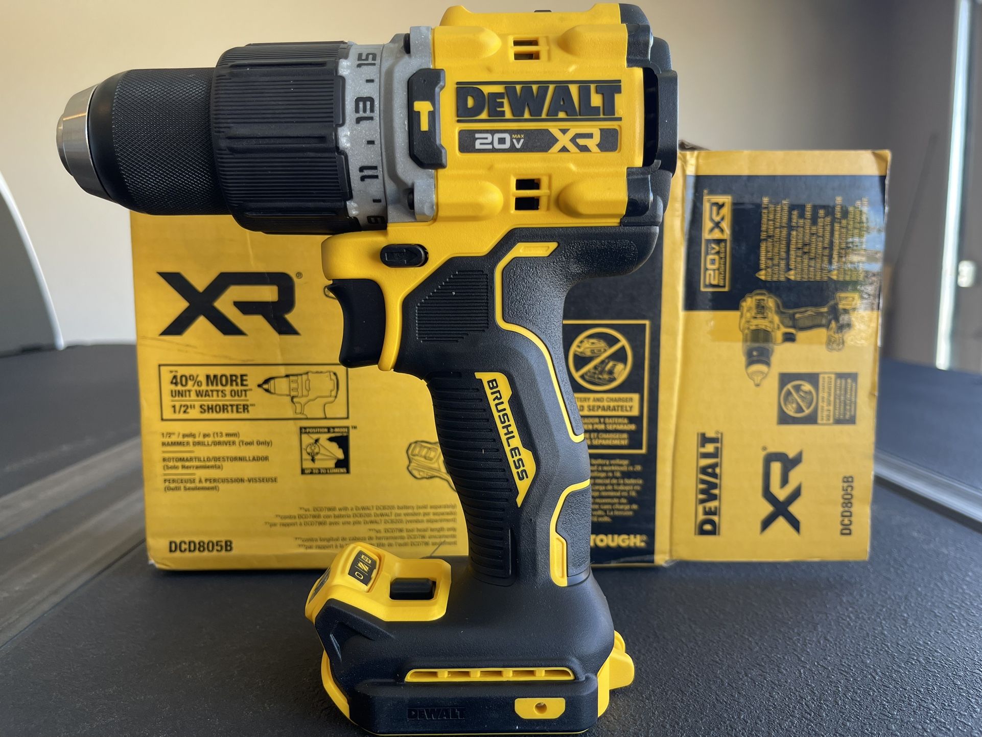 DeWALT 20V XR Brushless Cordless 1/2 in. Hammer Drill (Tool-Only)