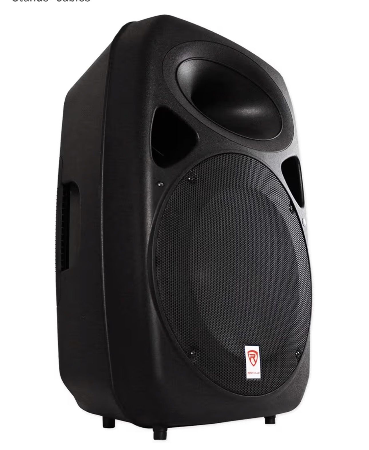 Rockville RPG152K Dual 15" Powered Speakers, Bluetooth+Mic+ Stands+Cables