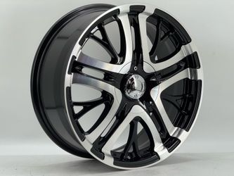 18x7.5 INCBUS  wheels GLOSS BLACK MACHINE FINISH style 500 8Hole 4x100/ 4x114.3 et 45 qty 4 # 278