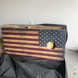 American Flag Cornhole boards