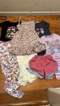 Lot of 10 pieces Toddler Girls size 5T summer clothes Janie and Jack dress Gap Pajamas Nike active Shorts