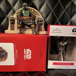 Boba Fett And Mandalorian Hallmark Ornaments Star Wars 