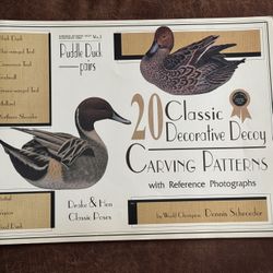 20 Classic Decorative Decoy Carving Patterns Puddle Duck Pairs Dennis Schroeder