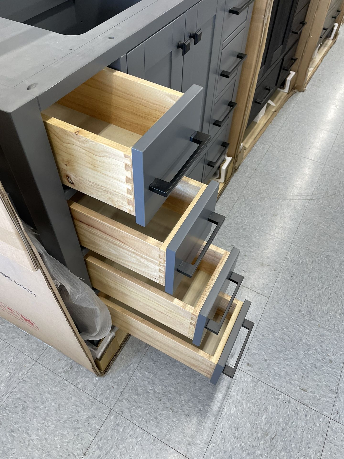 Bathroom vanity cabinet 42” full mango Quartz top with sink And Backsplash