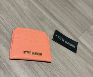 Steve Madden Coral Orange Card Holder Wallet with Tag