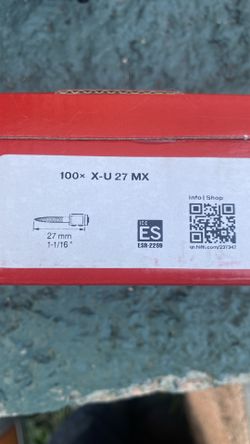 Hilti x-u 27 mx item # 237347
