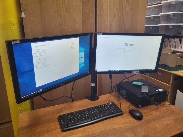 DUO ACER 24 INCH MONITORS WITH ALL CABLES (HOME33)