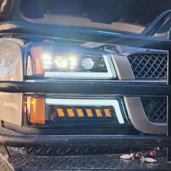 NEW LED Headlights Assembly DRL  03-06 Chevy Silverado Avalanche ✨