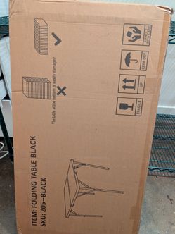 Black Folding Table – New in Box