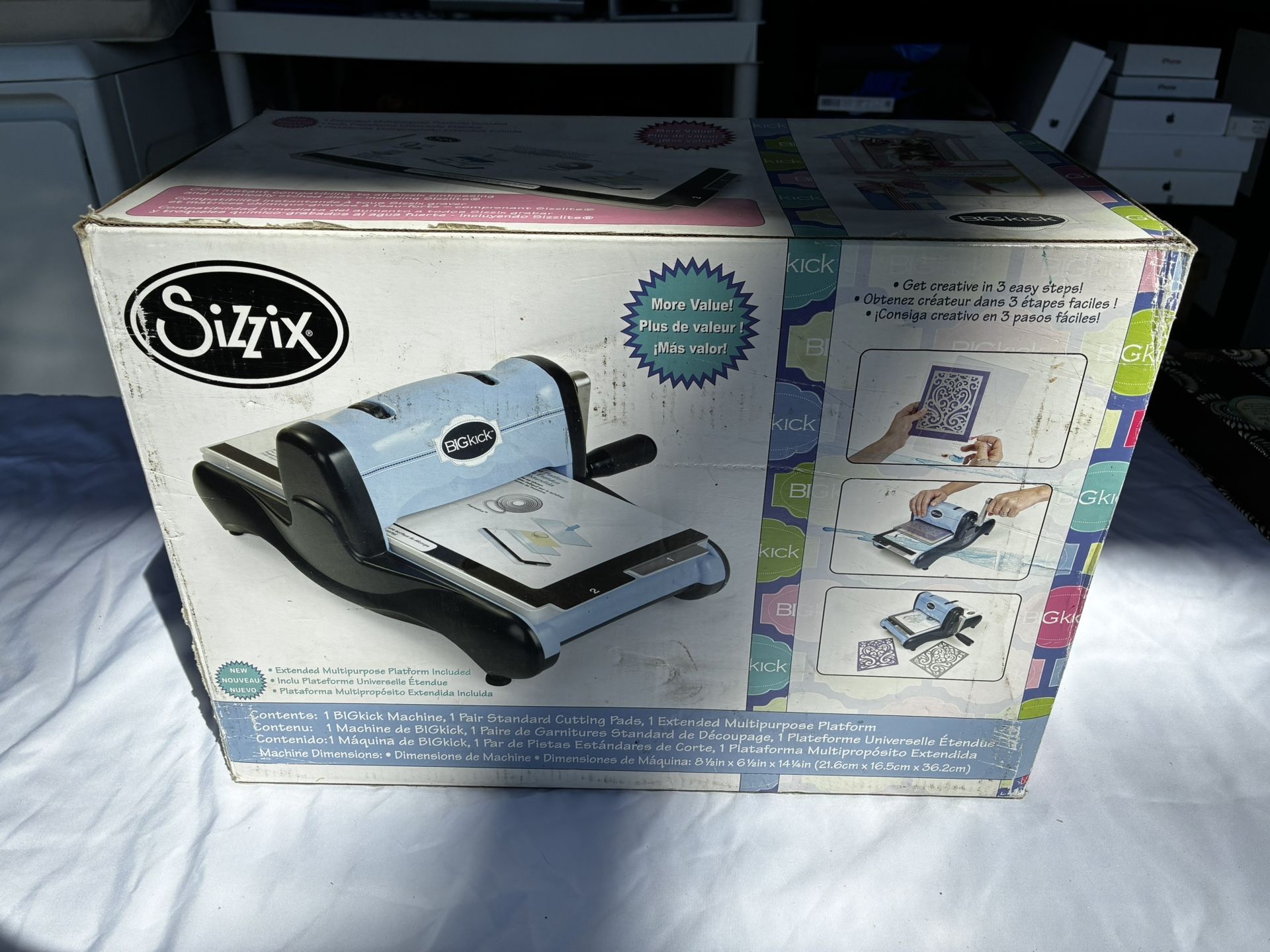 Sizzix 657850 BIGkick Machine with Extended Multipurpose Platform, Periwinkle