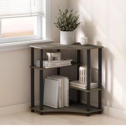  4-Tier Corner Shelf, Display Rack, Corner Bookshelf