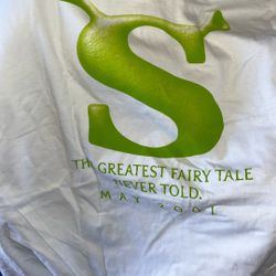 Vintage 2001 Shrek Coming Soon Fairy Tale Movie Promo size Xl