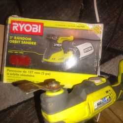 18V One+ Cordless Oscillating Multi-Tool RyobiRYOBI 18V ONE+ 5-inch Cordless Random Orbit Sander (Tool-Only)