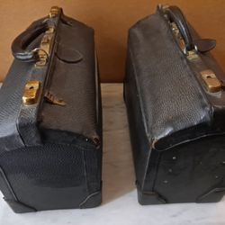Vintage Black Doctor's / Gladstone bags (leather?)
